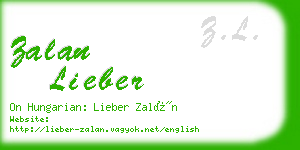 zalan lieber business card